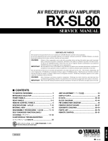 Yamaha RXSL-80 - Service Manual